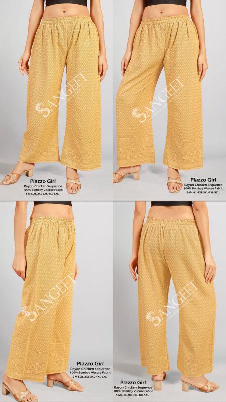 Sangeet Plazzo Girl catalog Rayon Chicken Sequence Plazzo