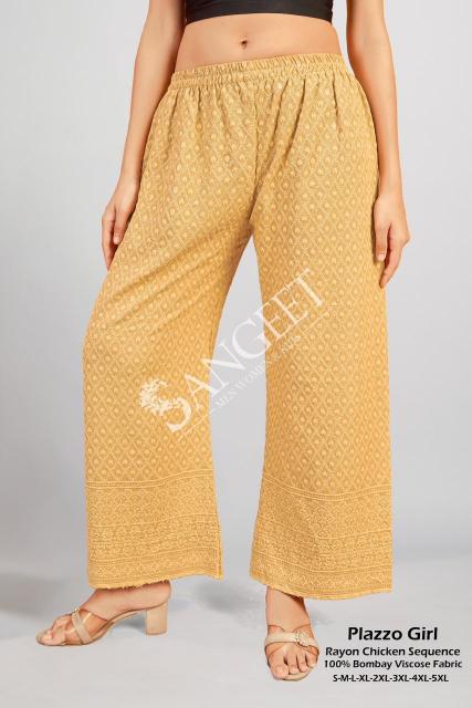 Sangeet Plazzo Girl catalog Rayon Chicken Sequence Plazzo