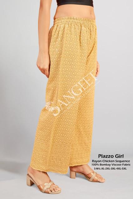 Sangeet Plazzo Girl catalog Rayon Chicken Sequence Plazzo