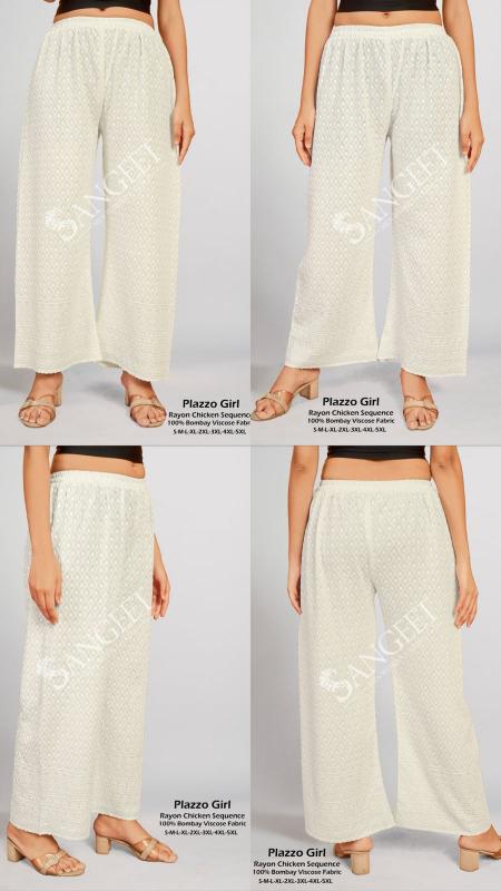 Sangeet Plazzo Girl catalog Rayon Chicken Sequence Plazzo