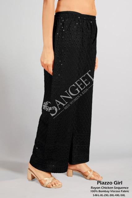 Sangeet Plazzo Girl catalog Rayon Chicken Sequence Plazzo
