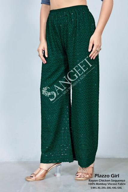 Sangeet Plazzo Girl vol 2 catalog Rayon Chicken Sequence Plazzo