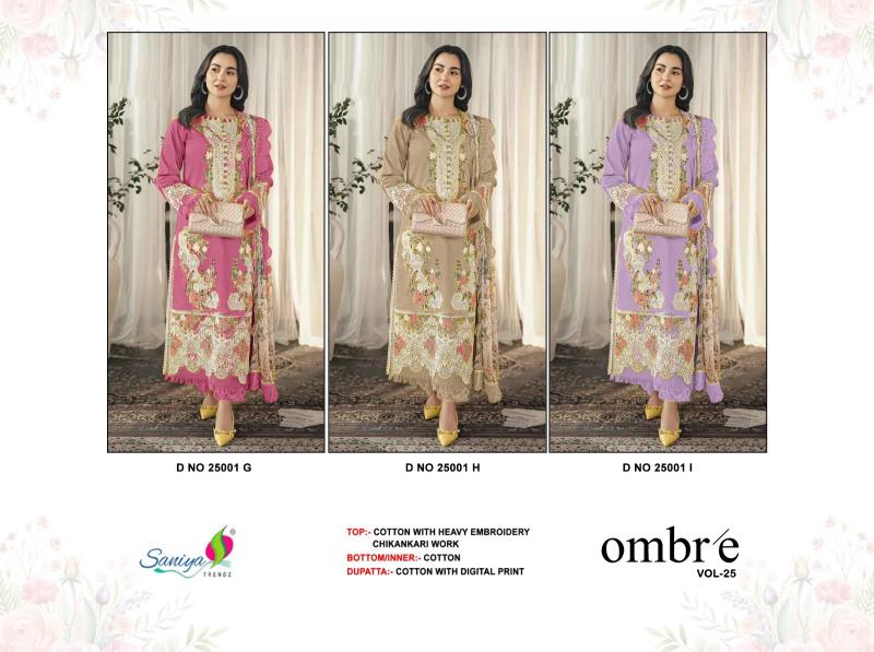 Saniya Ombre 25001 catalog pakistani designer suits wholesale