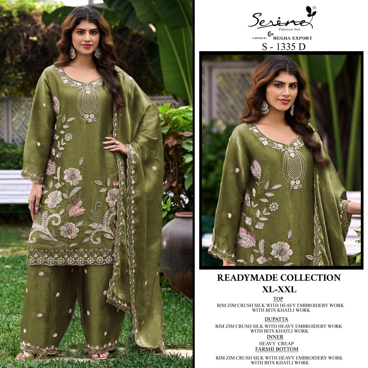 Serine S 1335 catalog wholesale pakistani suits dwarka delhi