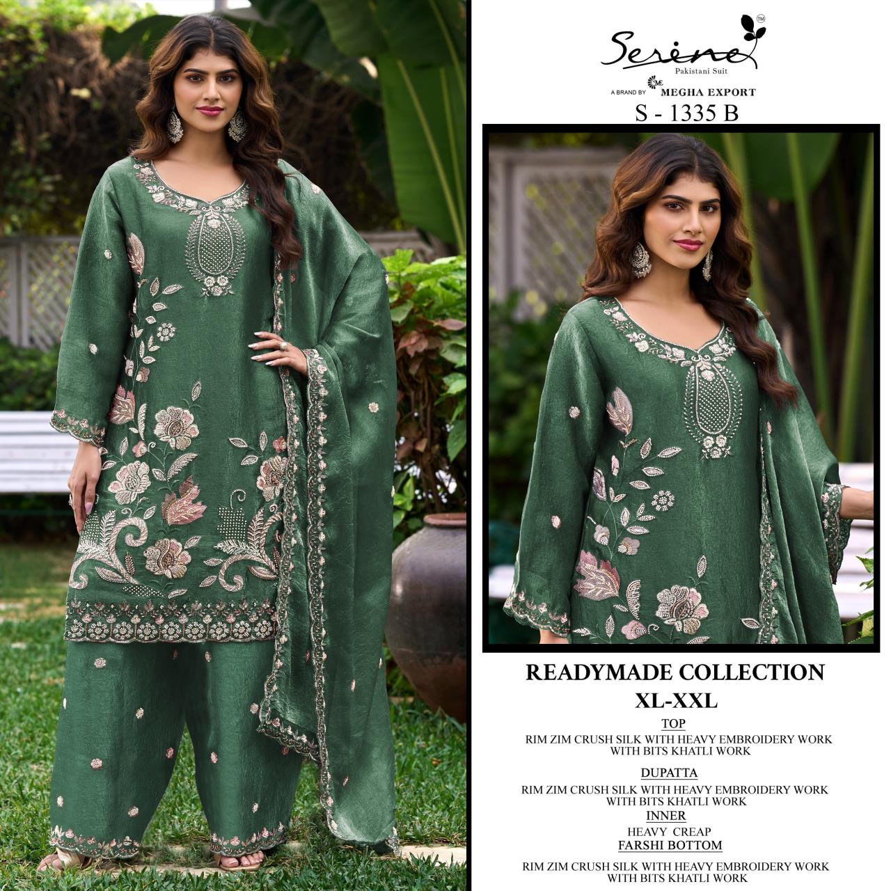 Serine S 1335 catalog wholesale pakistani suits dwarka delhi