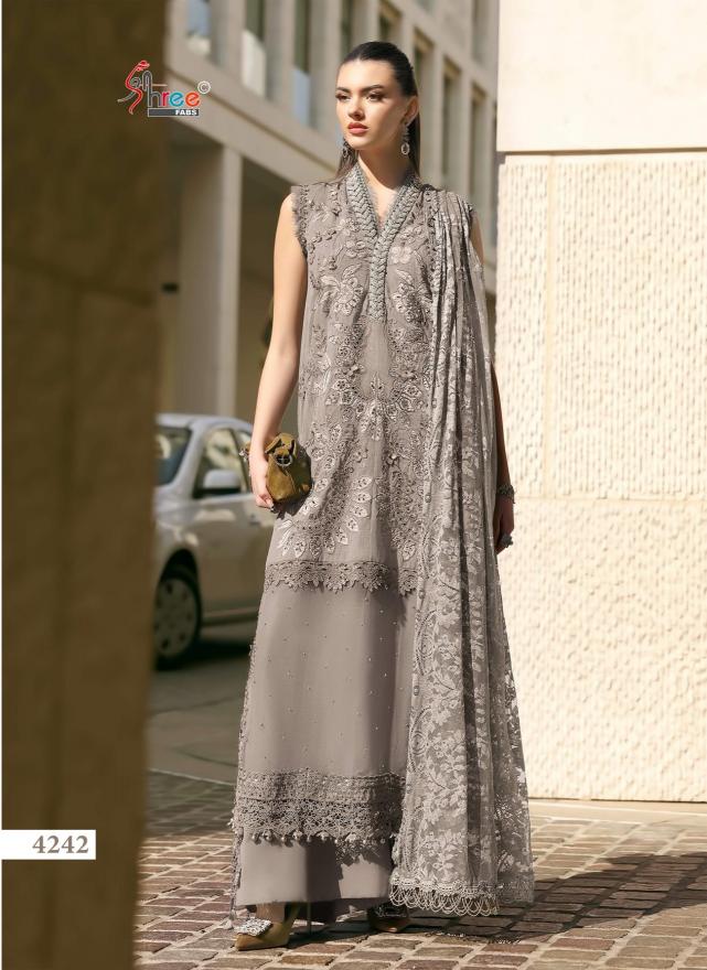 Shree Fabs Mariya B Luxury Lawn Collection Vol 4 catalog Cotton Dupatta wholesale pakistani suits in lucknow