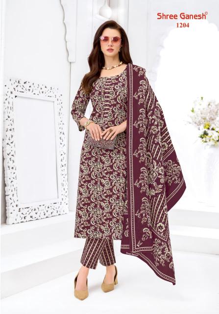 Shree Ganesh Samaiyra Ajrak Vol-1 – Dress Material - Wholesale Catalog