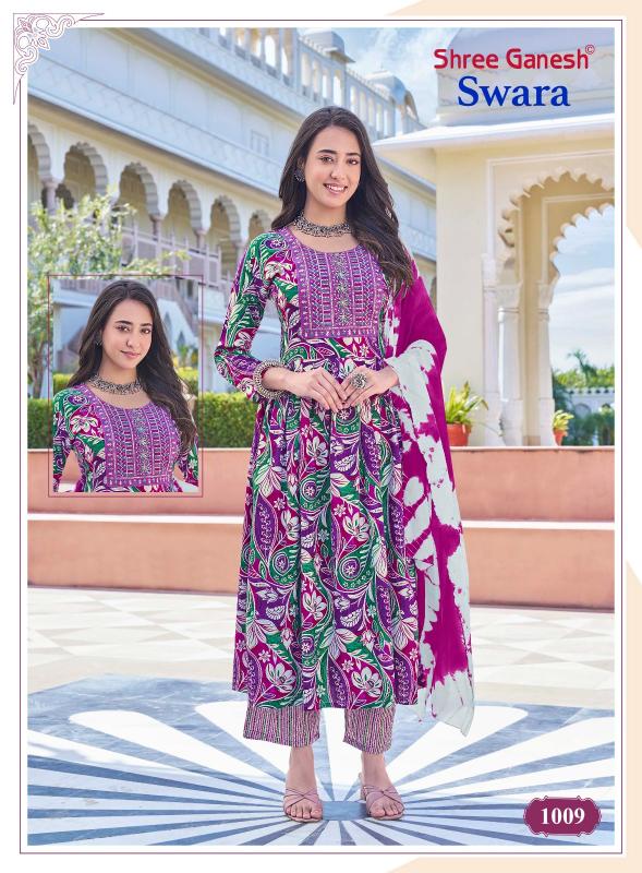 Shree Ganesh Swara Vol-1 – Umbrella Style Kurti Pant With Dupatta - Wholesale Catalog