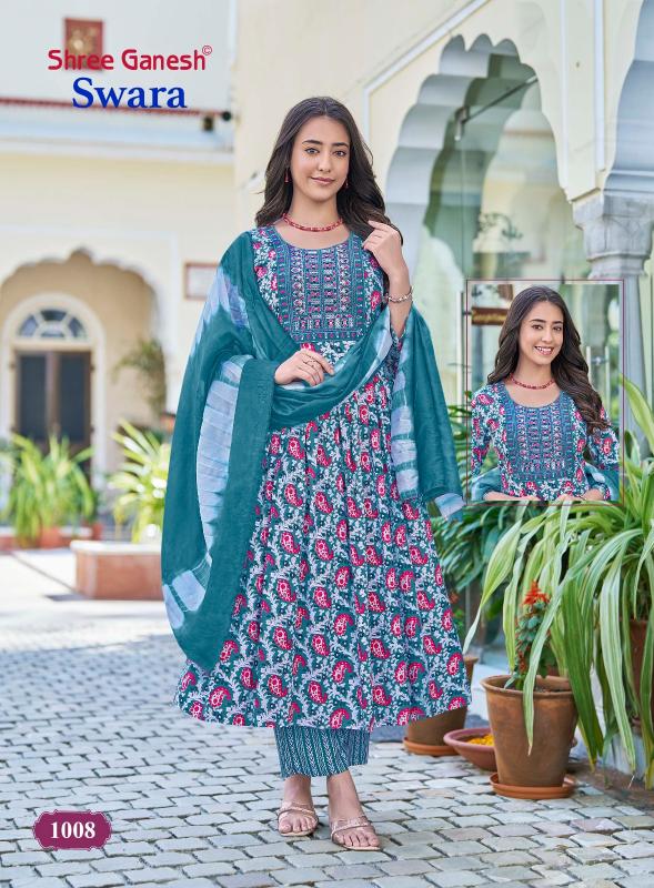 Shree Ganesh Swara Vol-1 – Umbrella Style Kurti Pant With Dupatta - Wholesale Catalog