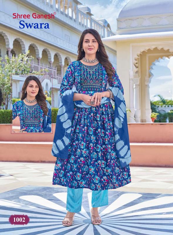 Shree Ganesh Swara Vol-1 – Umbrella Style Kurti Pant With Dupatta - Wholesale Catalog