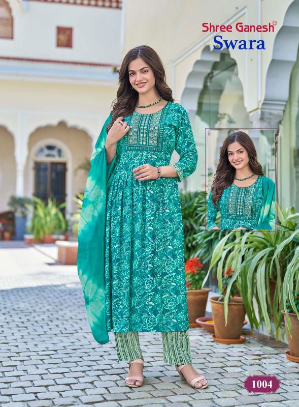 Shree Ganesh Swara Vol-1 – Umbrella Style Kurti Pant With Dupatta - Wholesale Catalog
