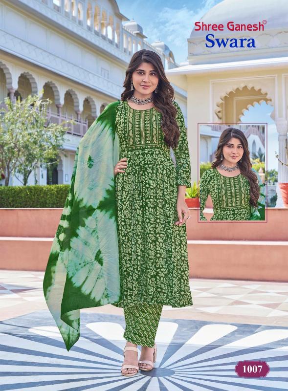 Shree Ganesh Swara Vol-1 – Umbrella Style Kurti Pant With Dupatta - Wholesale Catalog