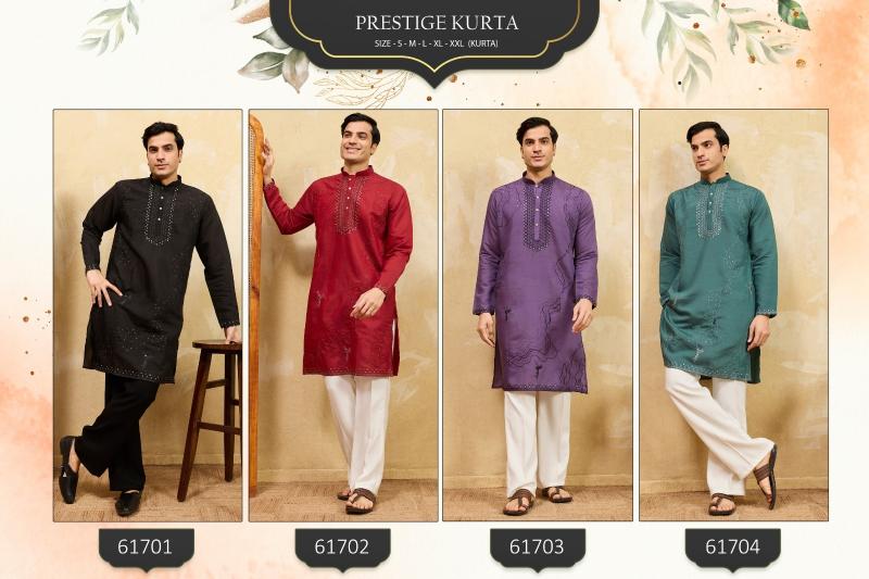 Shubhvastra Prestige catalog mens kurta wholesaler in surat