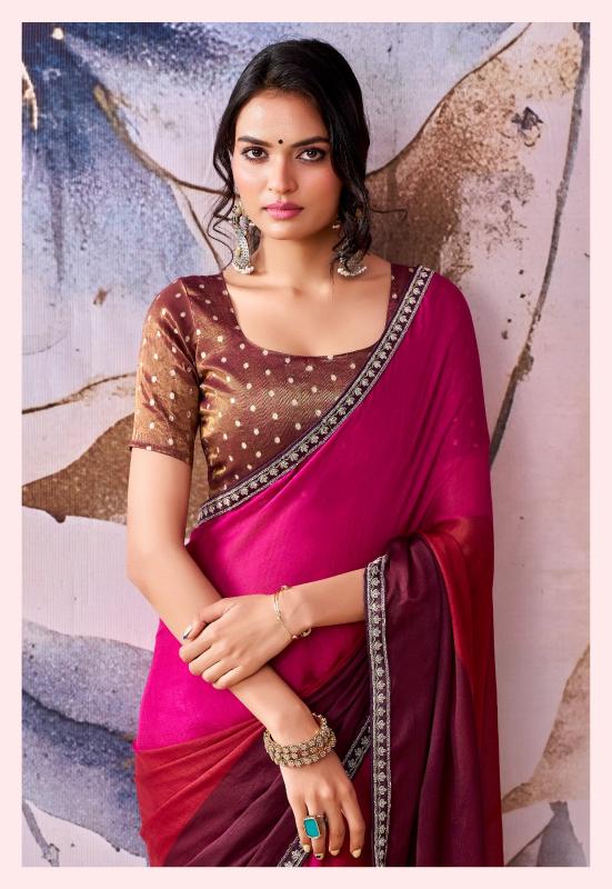 Stavan Celebtaities catalog pure chiffon saree wholesaler