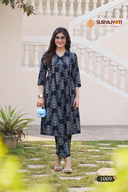 Suryajyoti Ananya Vol-1 – Kali With A-Line Rayon Cord Set - Wholesale Catalog