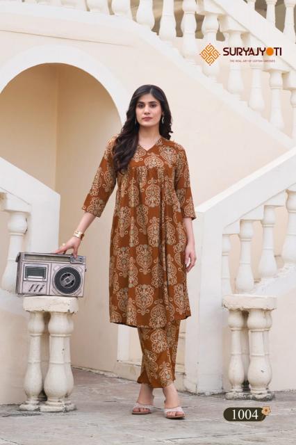 Suryajyoti Ananya Vol-1 – Kali With A-Line Rayon Cord Set - Wholesale Catalog