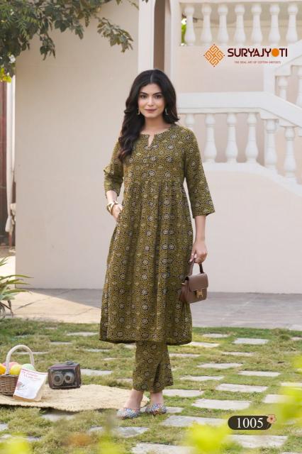 Suryajyoti Ananya Vol-1 – Kali With A-Line Rayon Cord Set - Wholesale Catalog