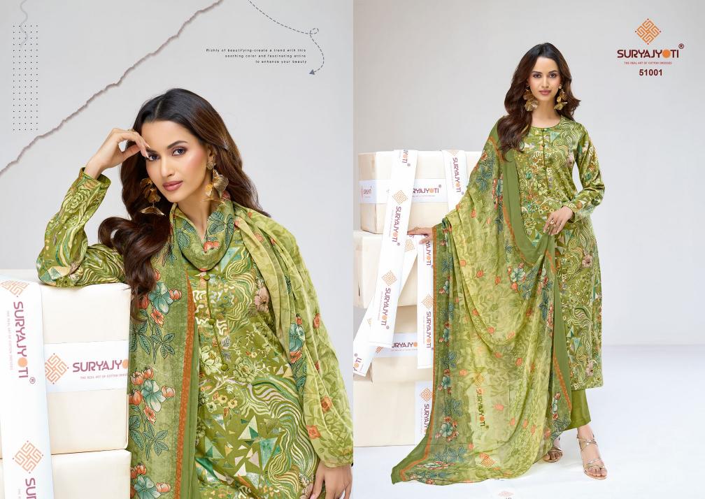 Suryajyoti Naisha Vol-51 – Dress Material - Wholesale Catalog