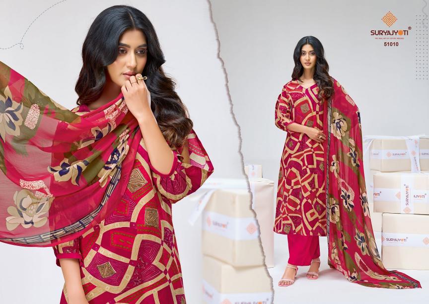 Suryajyoti Naisha Vol-51 – Dress Material - Wholesale Catalog