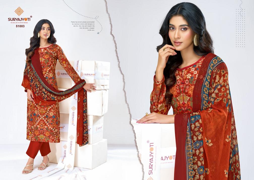 Suryajyoti Naisha Vol-51 – Dress Material - Wholesale Catalog