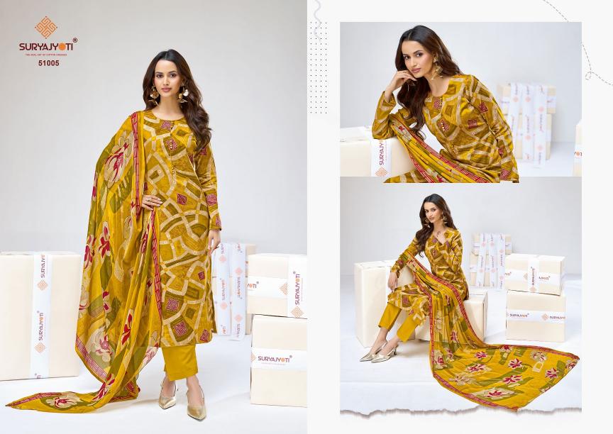 Suryajyoti Naisha Vol-51 – Dress Material - Wholesale Catalog