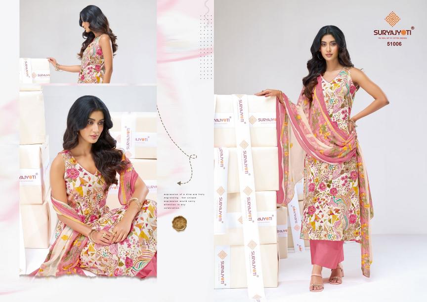Suryajyoti Naisha Vol-51 – Dress Material - Wholesale Catalog