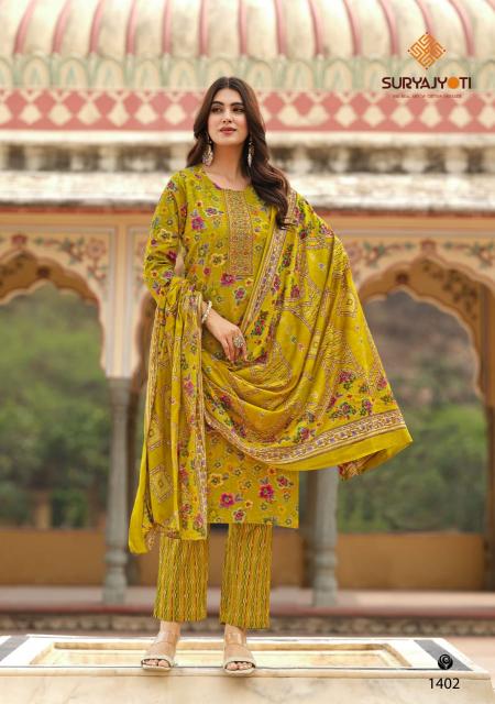 Suryajyoti Nikhaar Vol-14 – Kurti Pant With Dupatta - Wholesale Catalog