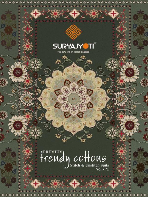 Suryajyoti Trendy Cotton Vol-71 – Dress Material - Wholesale Catalog