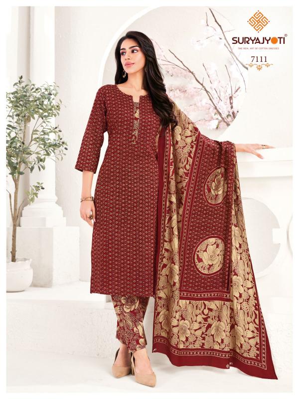 Suryajyoti Trendy Cotton Vol-71 – Dress Material - Wholesale Catalog