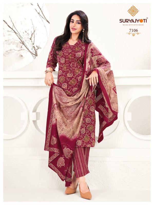 Suryajyoti Trendy Cotton Vol-71 – Dress Material - Wholesale Catalog