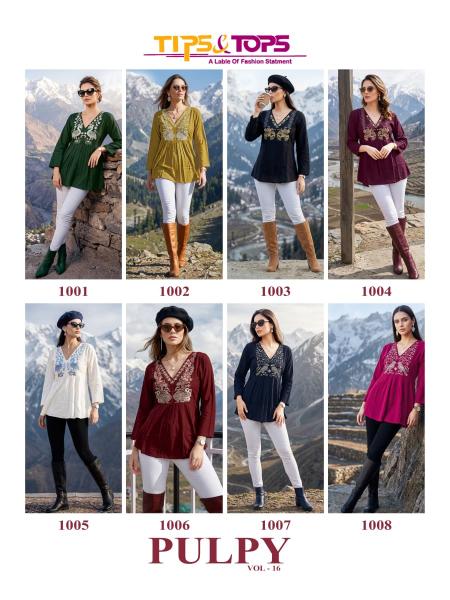 Tips & Tops Pulpy Vol 16 Catalog wholesale market in hyderabad for kurtis