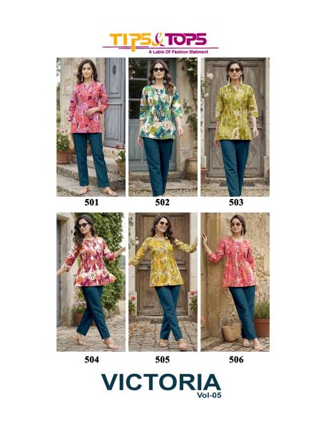 Tips & Tops Victoria vol 5 catalog kurti wholesaler in baguiati