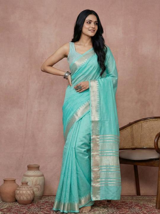 Urban Loom vol 2 fancy designer COTTON Silk WITH ZARI BORDAR saree