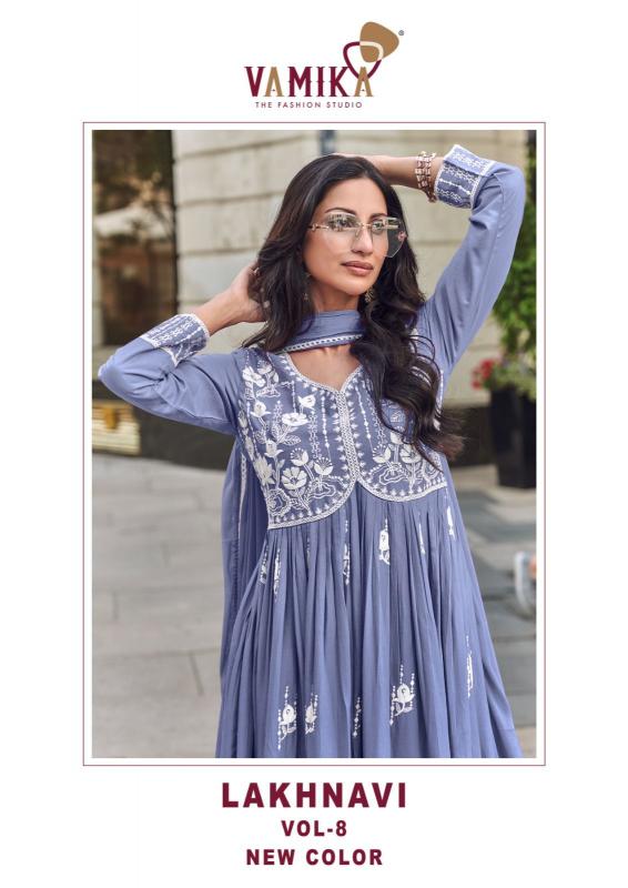 Vamika Lakhnavi Vol 8 (D.NO.1044A To 1044D) catalog kurtis with duppatas wholesale