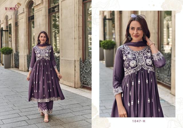 Vamika Lakhnavi Vol 8 Gold (D.NO.1047E To 1047H) catalog buy wholesale reyon kurtis
