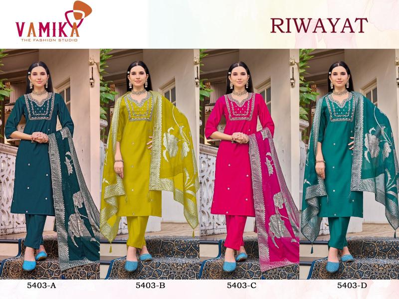 Vamika Riwayat catalog kurtis at wholesale price