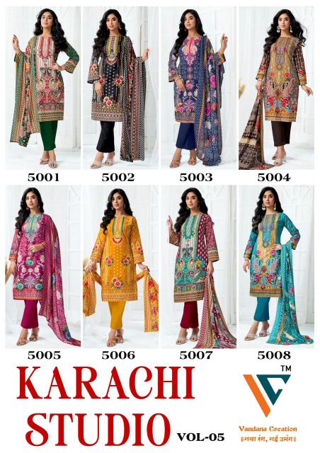 Vandana‎‎‎‎ Karachi studio vol 5 catalog wholesale dress materials in surat