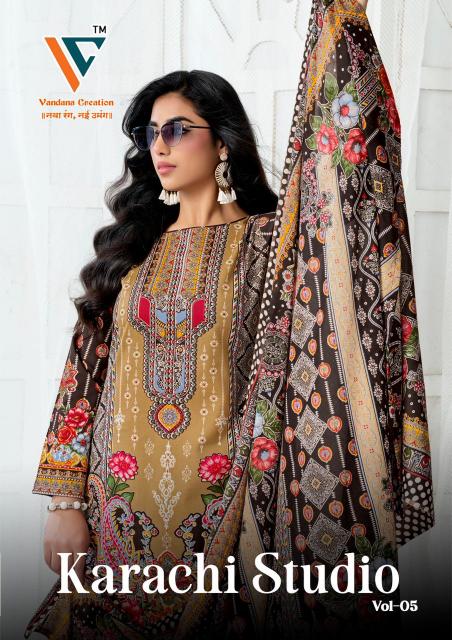 Vandana‎‎‎‎ Karachi studio vol 5 catalog wholesale dress materials in surat