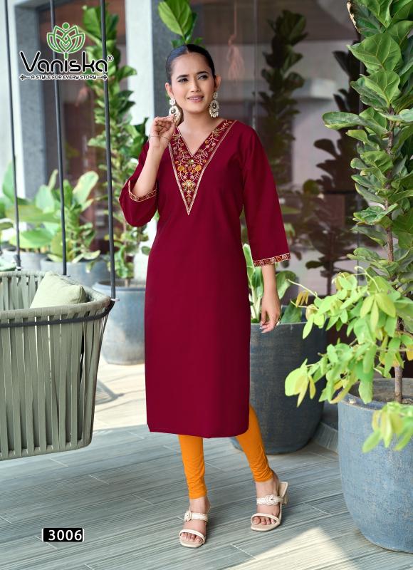 Vaniska Five Star Vol 3 Catalog wholesale kurtis shop in udaipur