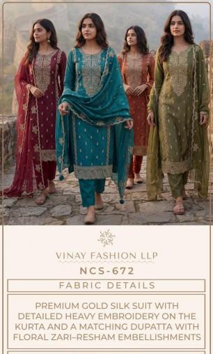 Vinay 672 catalog wholesale salwar kameez suits