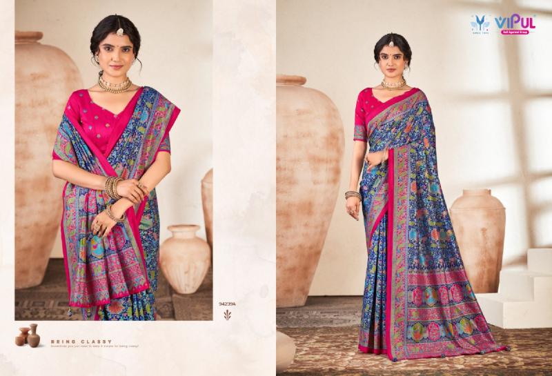 Vipul Ivory Silk vol 18 catalog sarees wholesale price