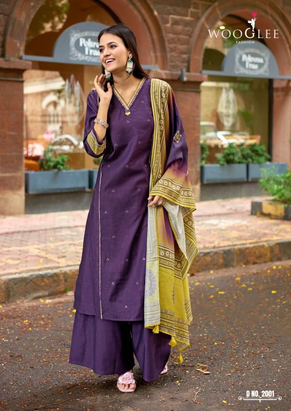 Wooglee Chitrangna catalog kurti plazo set wholesale