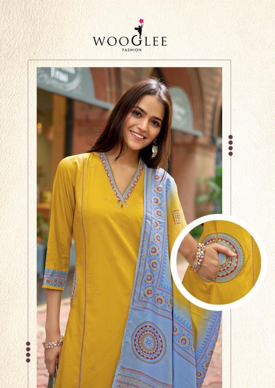 Wooglee Chitrangna catalog kurti plazo set wholesale