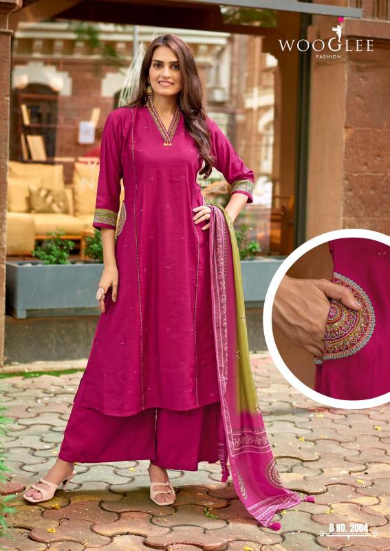 Wooglee Chitrangna catalog kurti plazo set wholesale