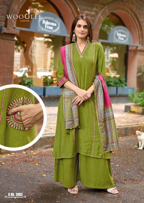 Wooglee Chitrangna catalog kurti plazo set wholesale