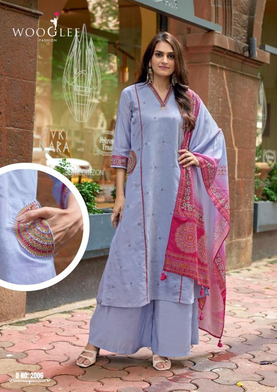 Wooglee Chitrangna catalog kurti plazo set wholesale