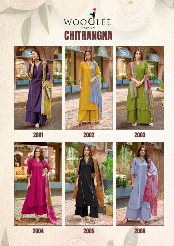 Wooglee Chitrangna catalog kurti plazo set wholesale