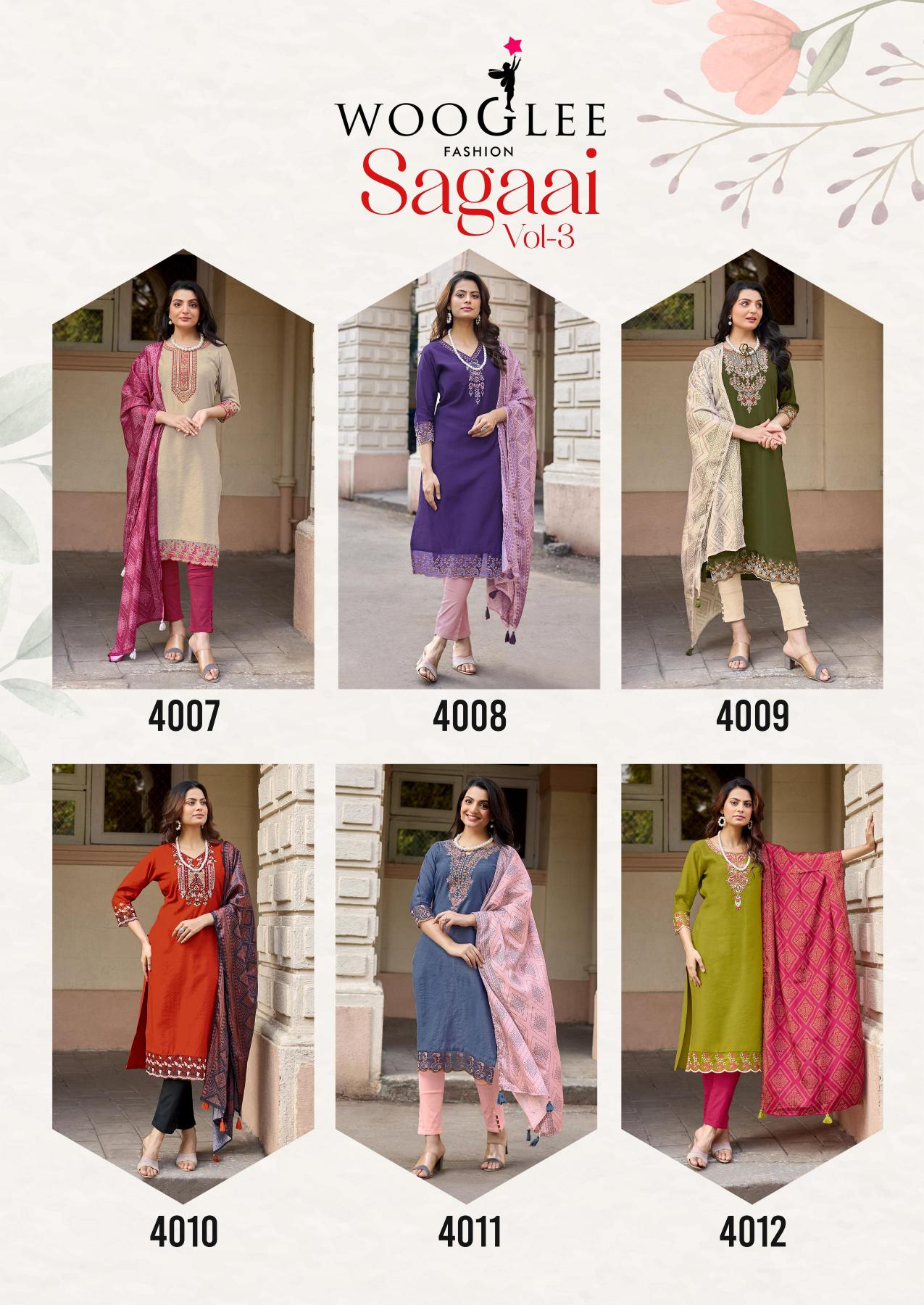 Wooglee Sagaai vol 3 catalog wholesaler of new kurti design
