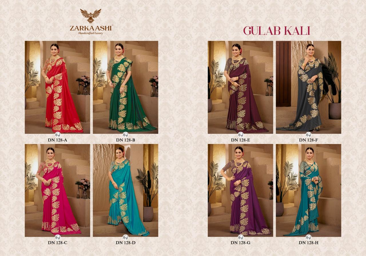 Zarkaashi Gulab kali catalog wholesale banarasi saree
