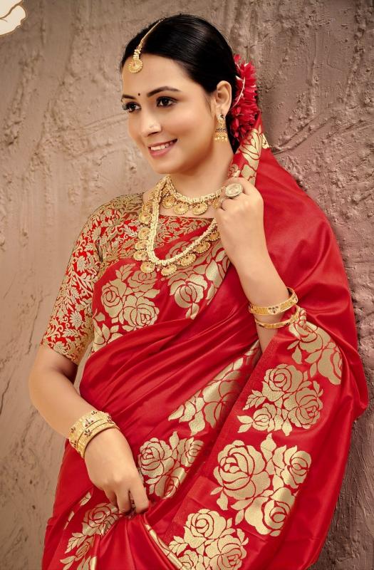 Zarkaashi Gulab kali catalog wholesale banarasi saree
